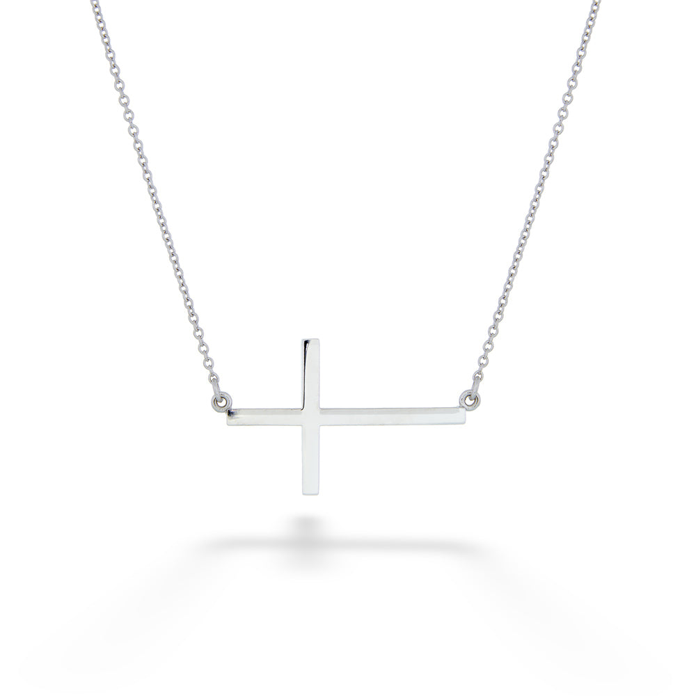 Sideways Cross Necklace