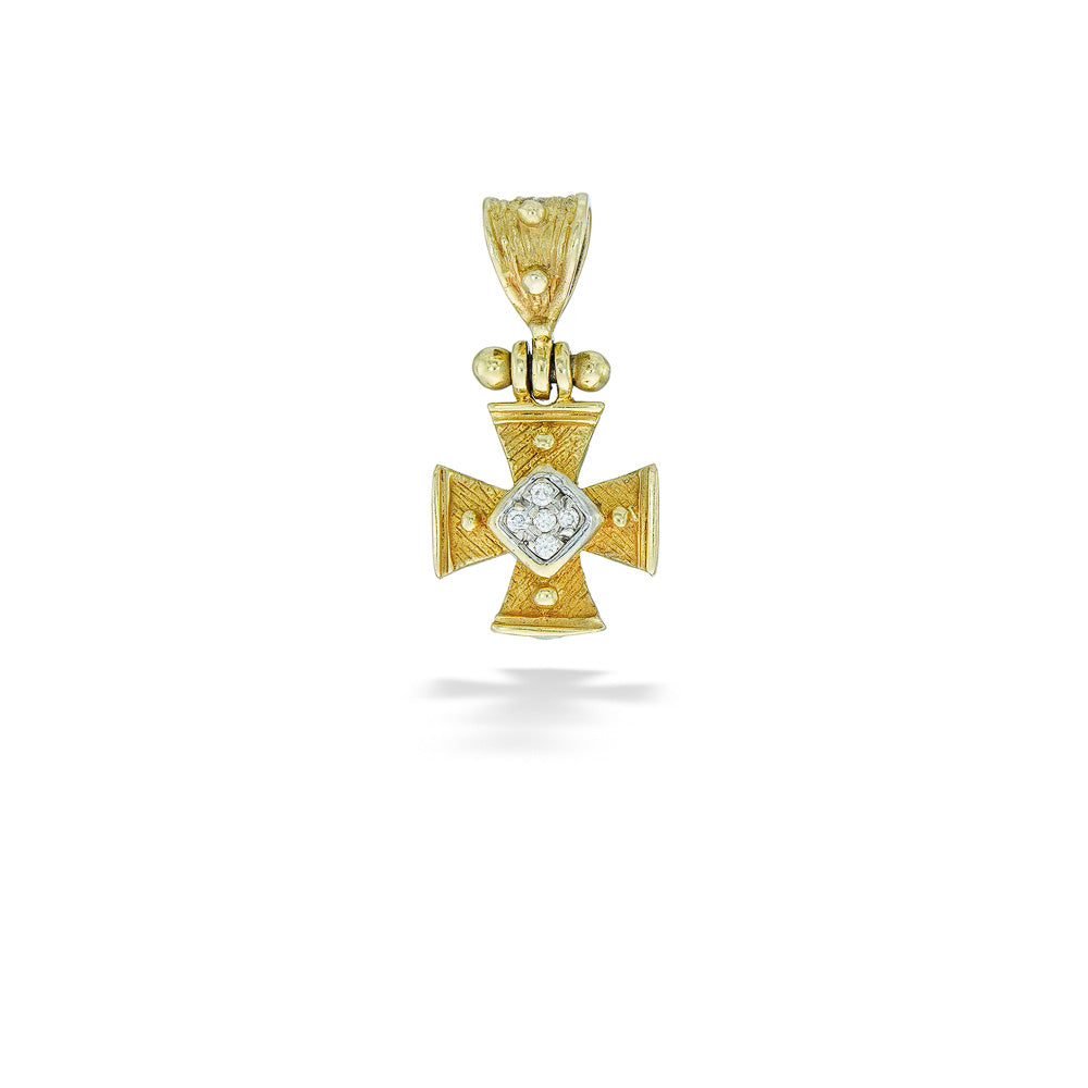 Diamond Maltese Cross Pendant by Mazza