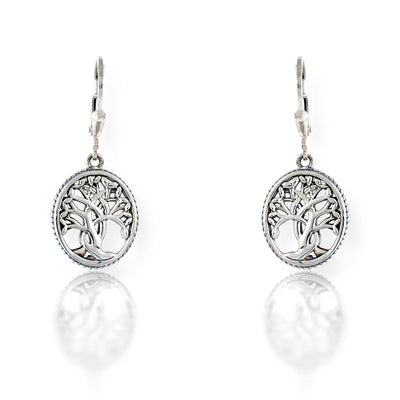 "Tree of Life" Leverback Earrings by Keith Jack