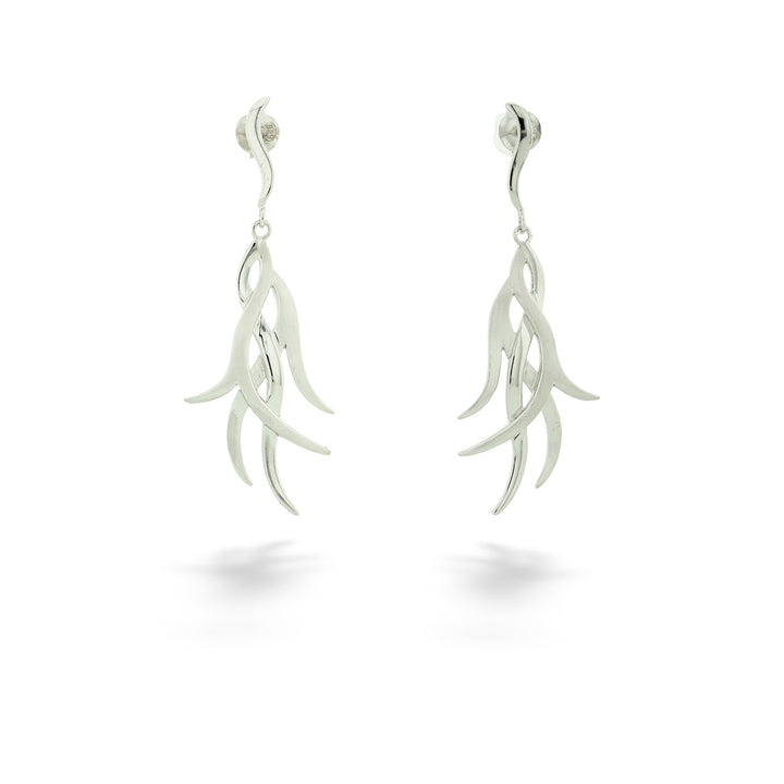 Silver Roots Earrings by Jorge Revilla