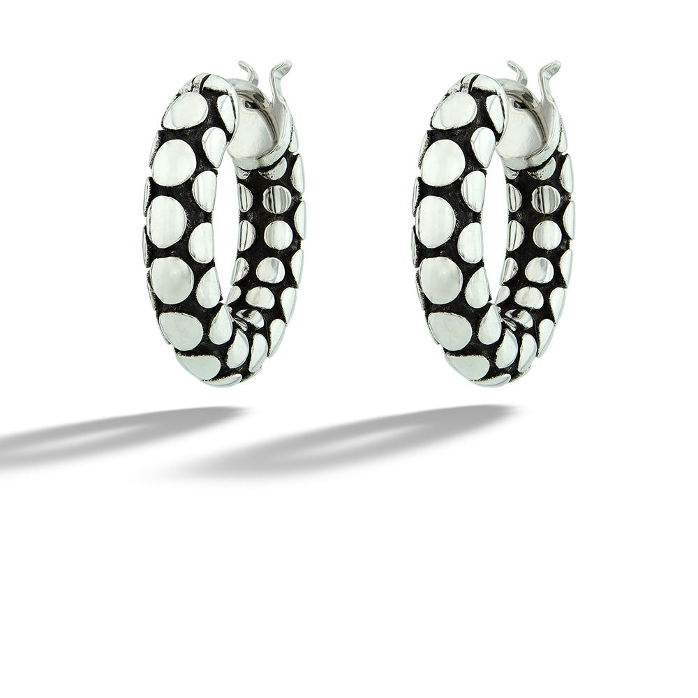 Silver Dot Hoops by John Hardy - 15mm