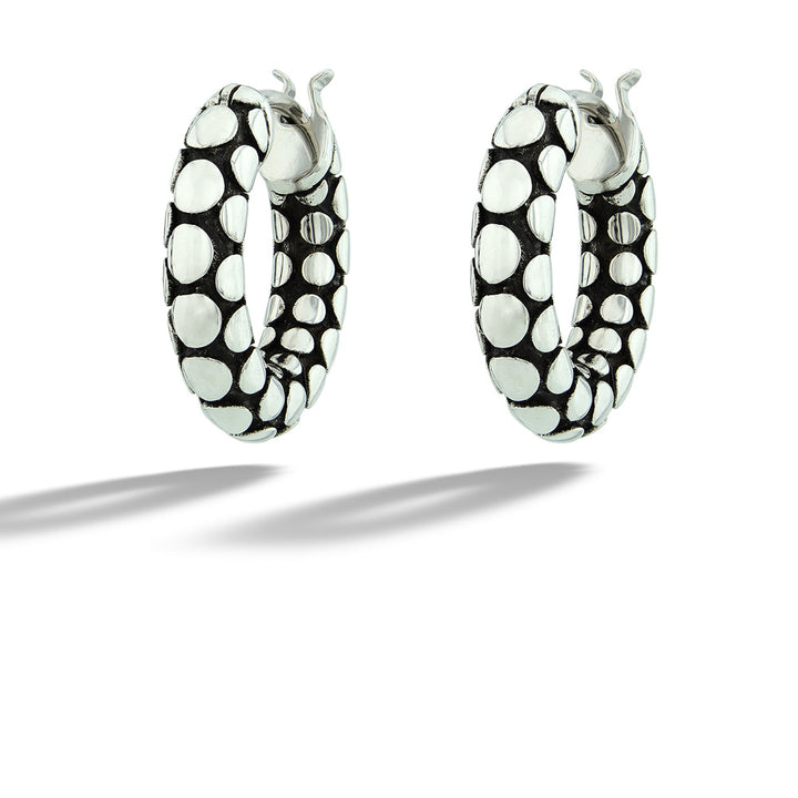 Silver Dot Hoops by John Hardy - 15mm