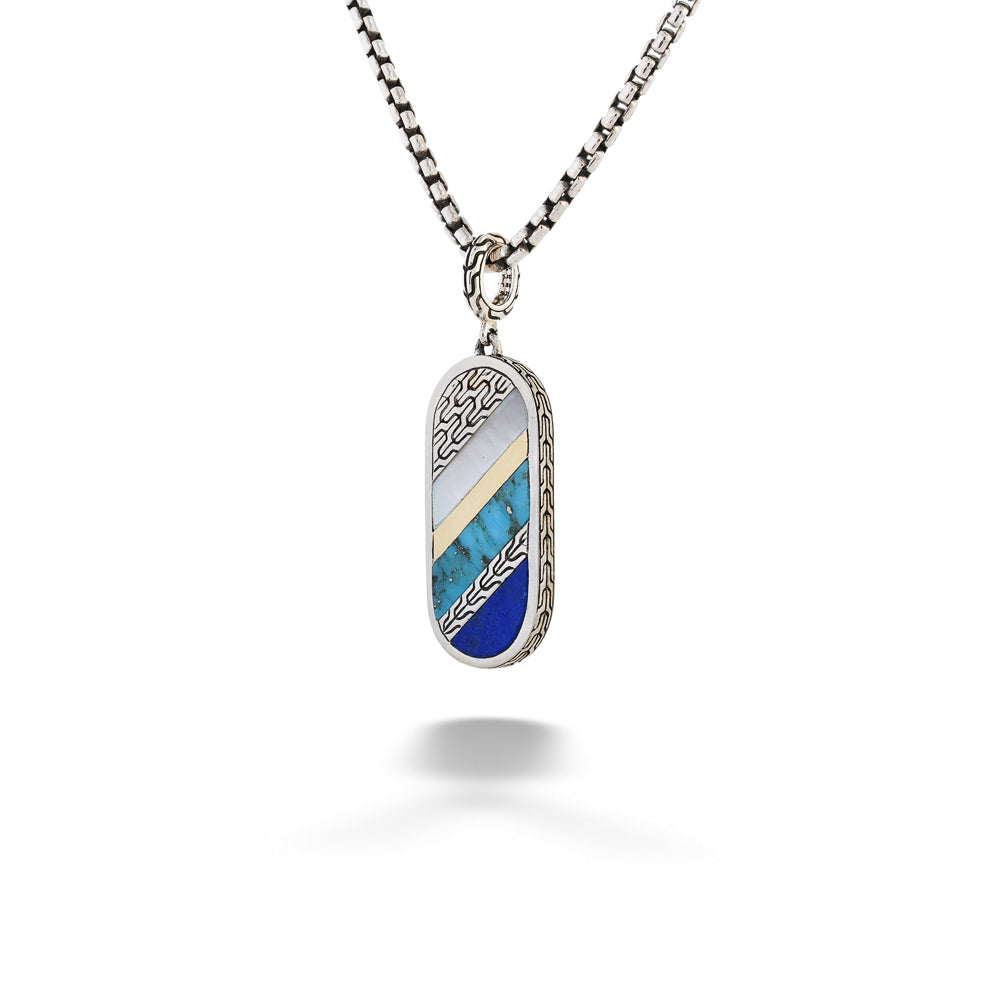 Mixed Stone Dogtag Necklace by John Hardy