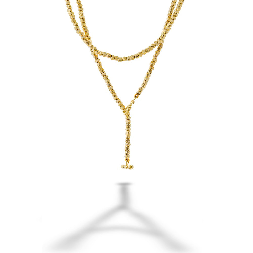 gold necklace on a white background  Gold Plated Necklace by Mazza