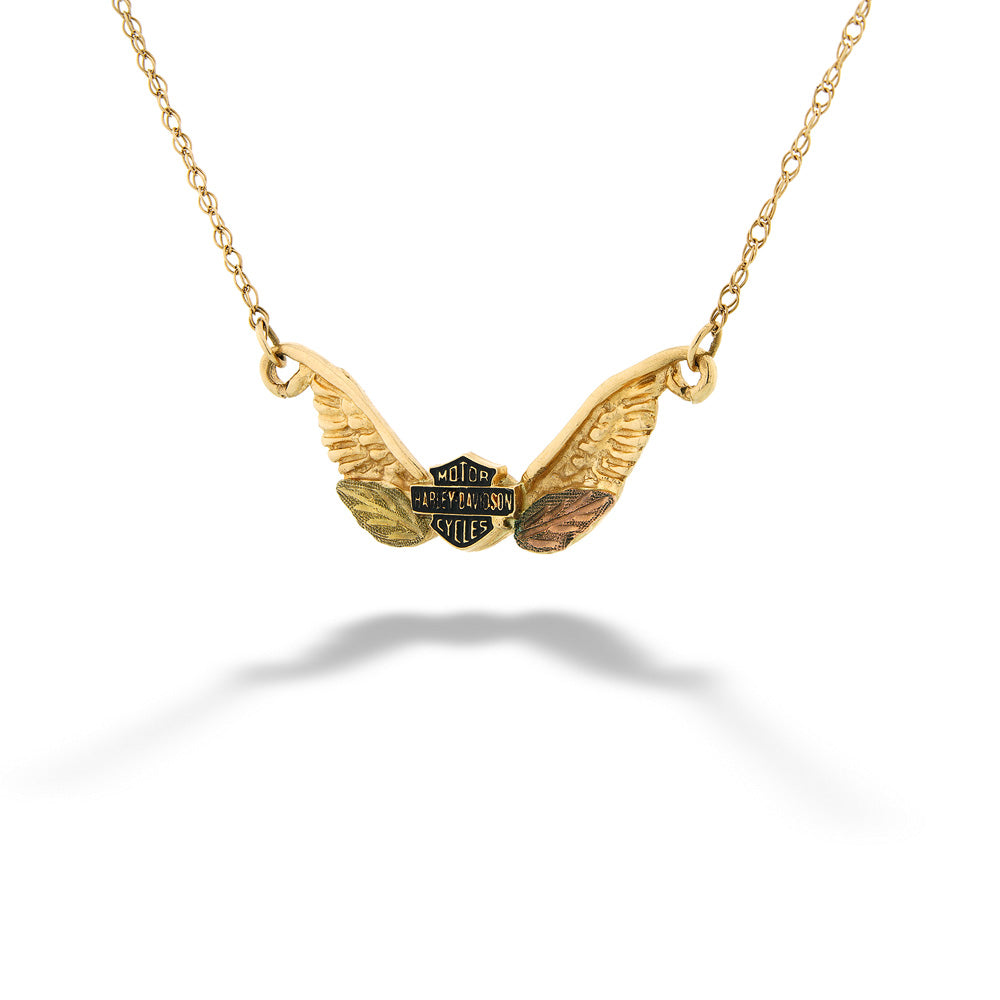 10K Gold "Harley Davidson" Necklace - 16"