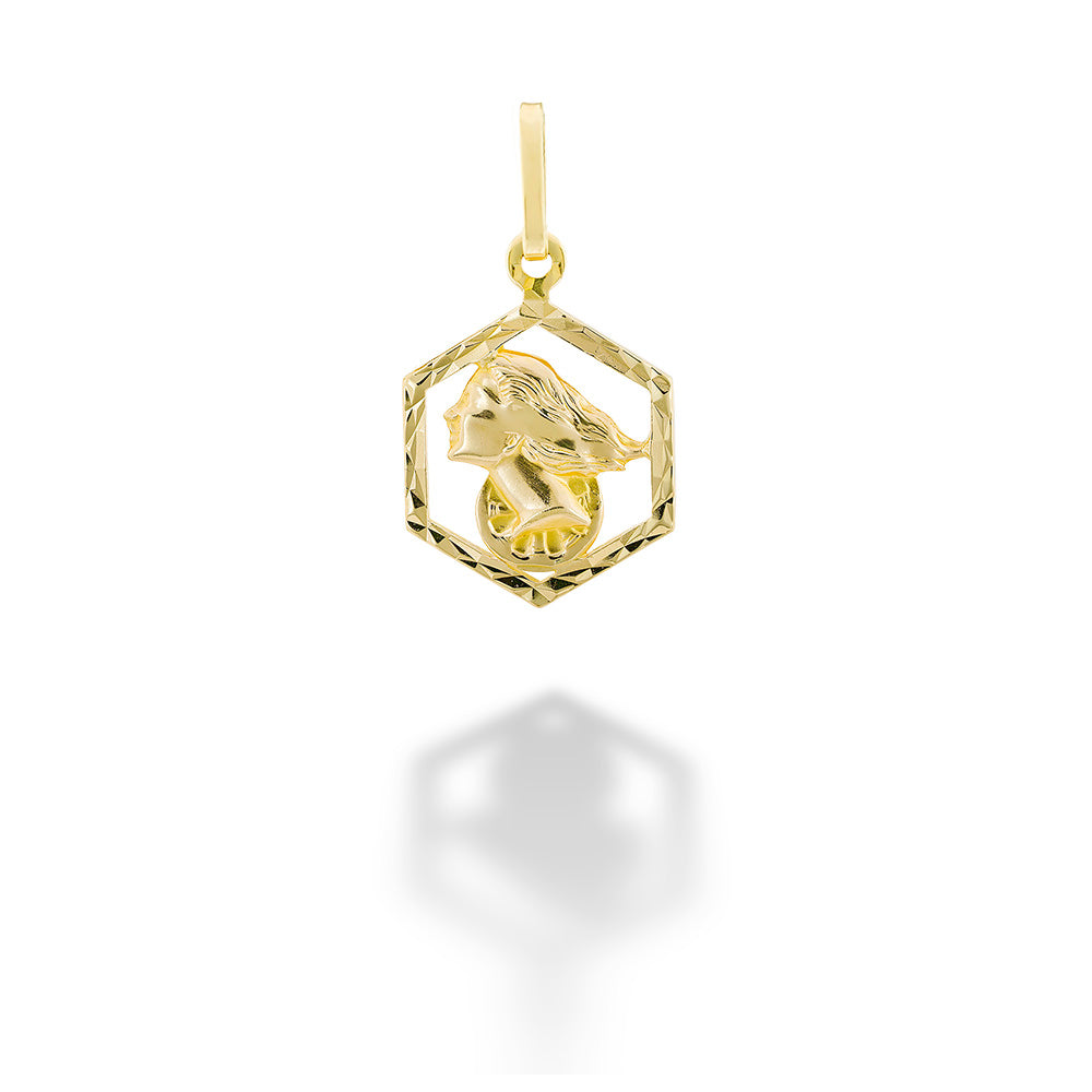 Yellow Gold "Lady of Justice" Pendant