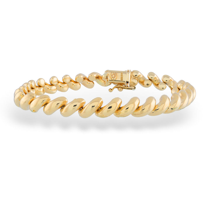 Gold bracelet on a white background "San Marco" Link Bracelet