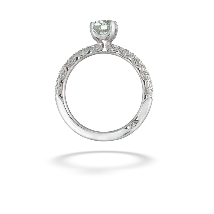 Bright Crystal Diamond Engagement Ring