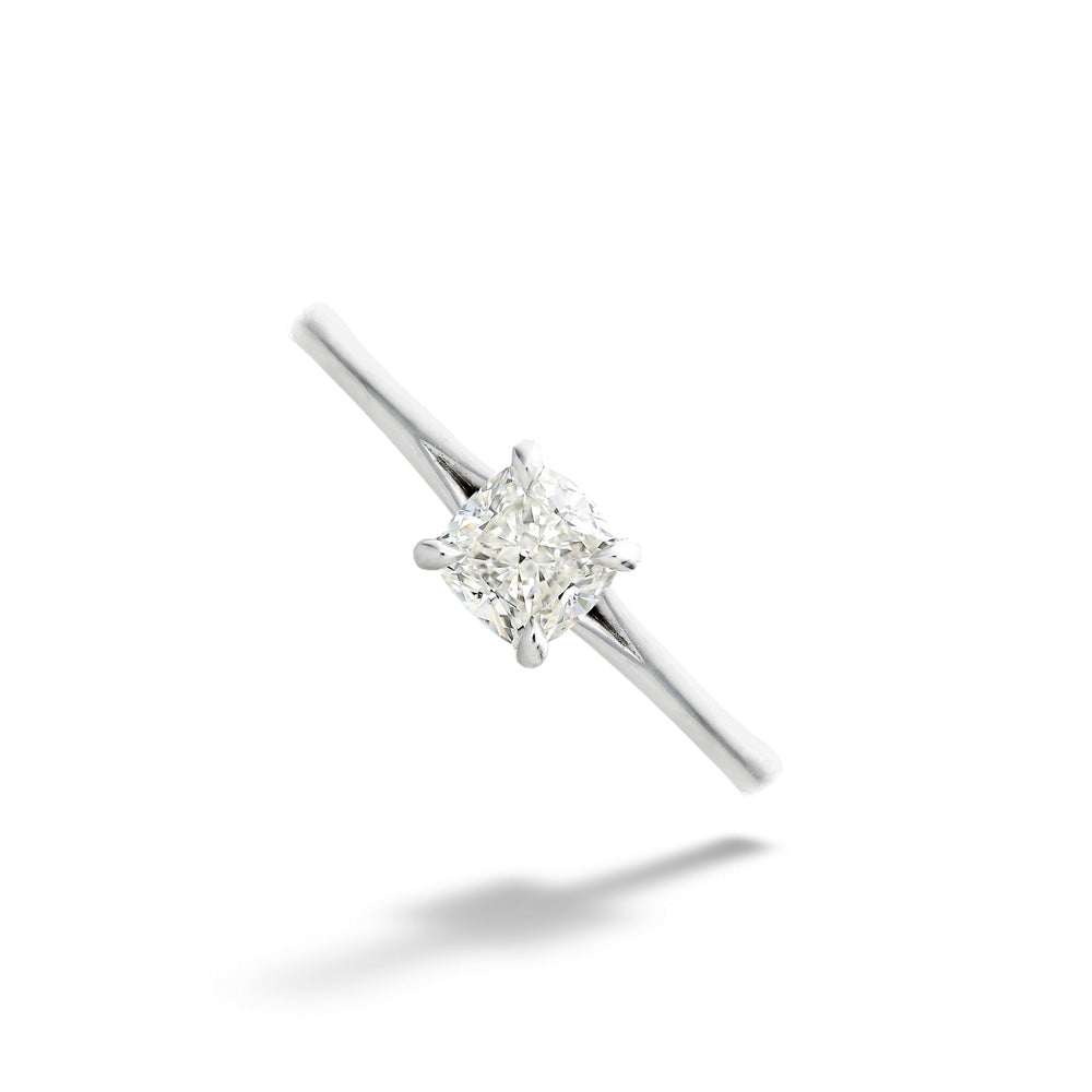Platinum Solitaire Cushion-Cut Diamond Ring by Forevermark 