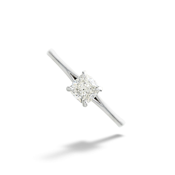 Platinum Solitaire Cushion-Cut Diamond Ring by Forevermark 