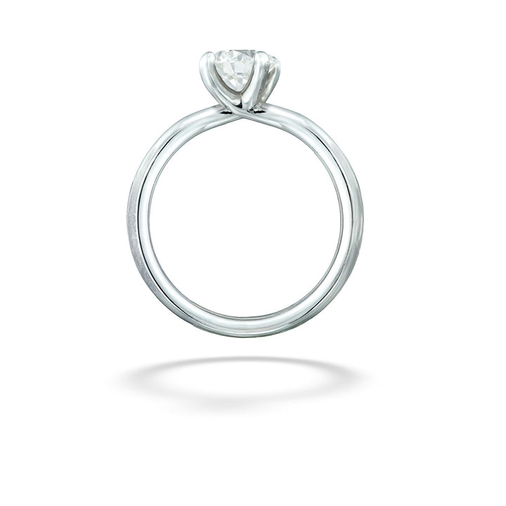 14K White Gold Diamond Solitaire Engagement Ring