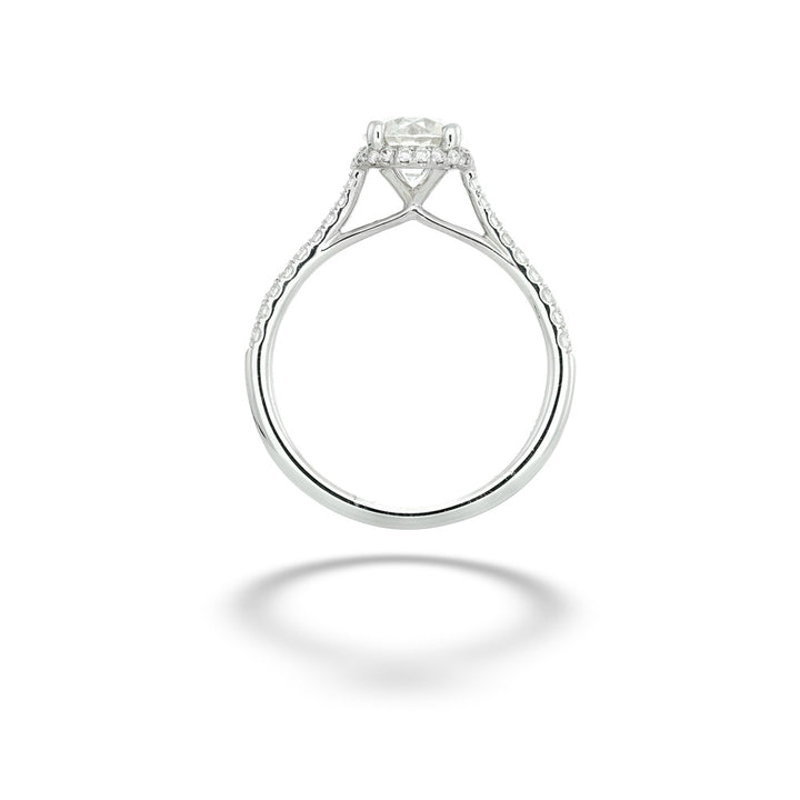 Silver ring with a diamond on a white background 1.01ct Round Center Diamond Ring by Coast
