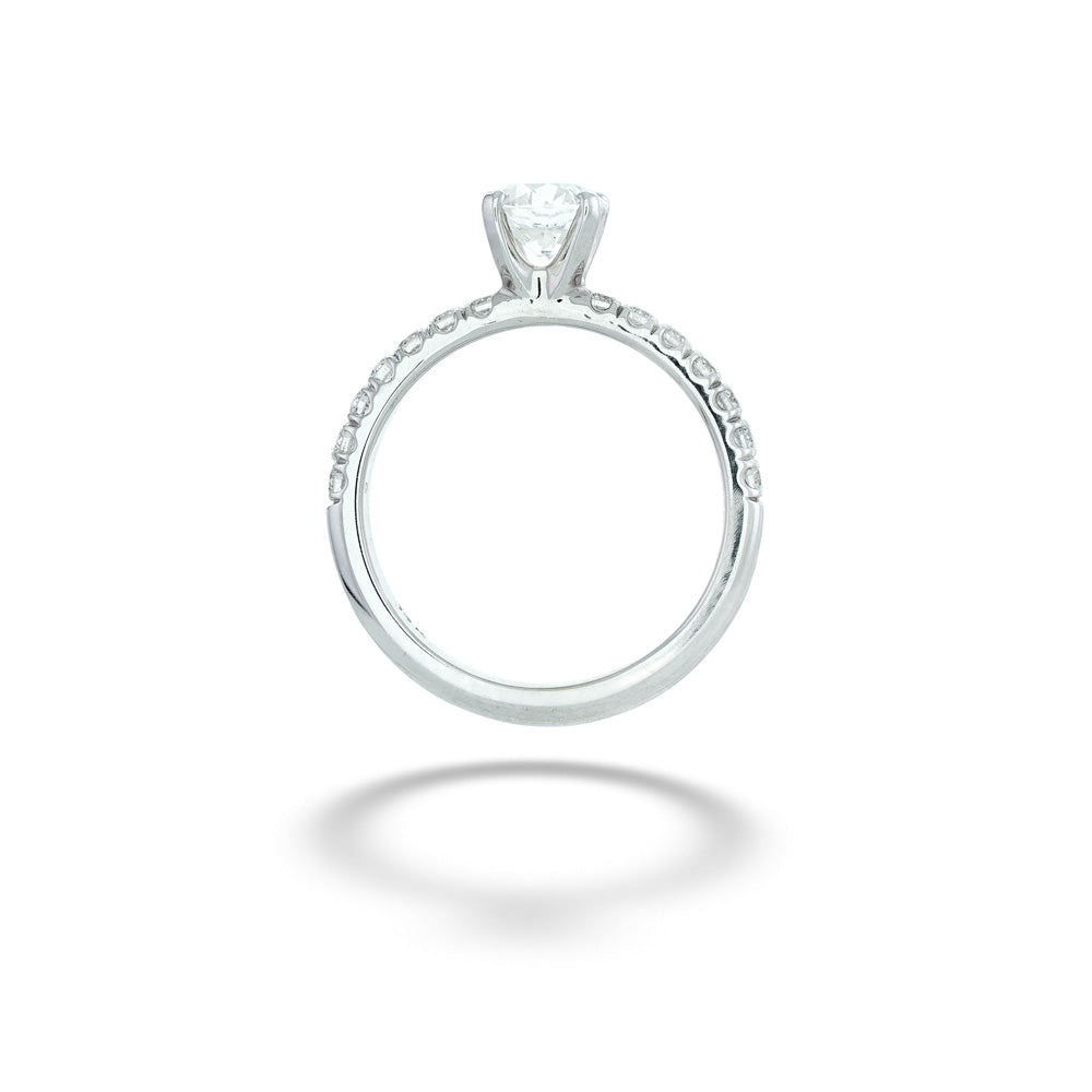 Diamond ring on a white background 0.80ct Round Diamond Center Semi-Mount Ring by Coast