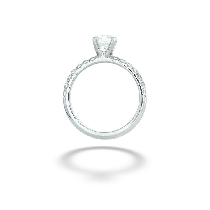 Diamond ring on a white background 0.80ct Round Diamond Center Semi-Mount Ring by Coast
