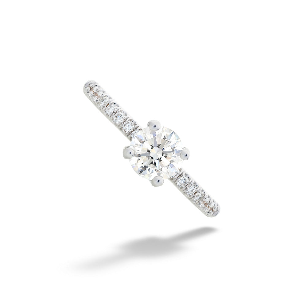 0.70ct Round Diamond Center Semi-Mount Ring