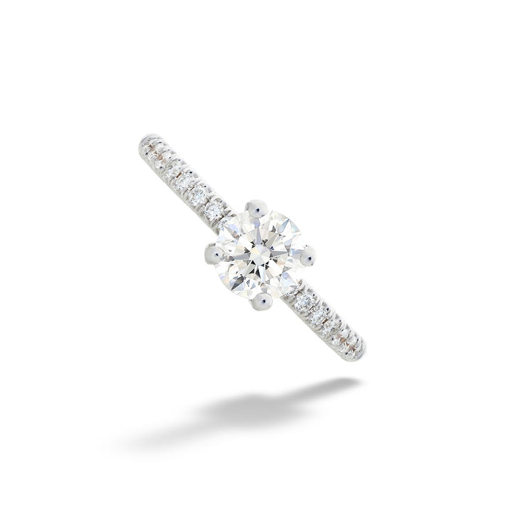 0.70ct Round Diamond Center Semi-Mount Ring