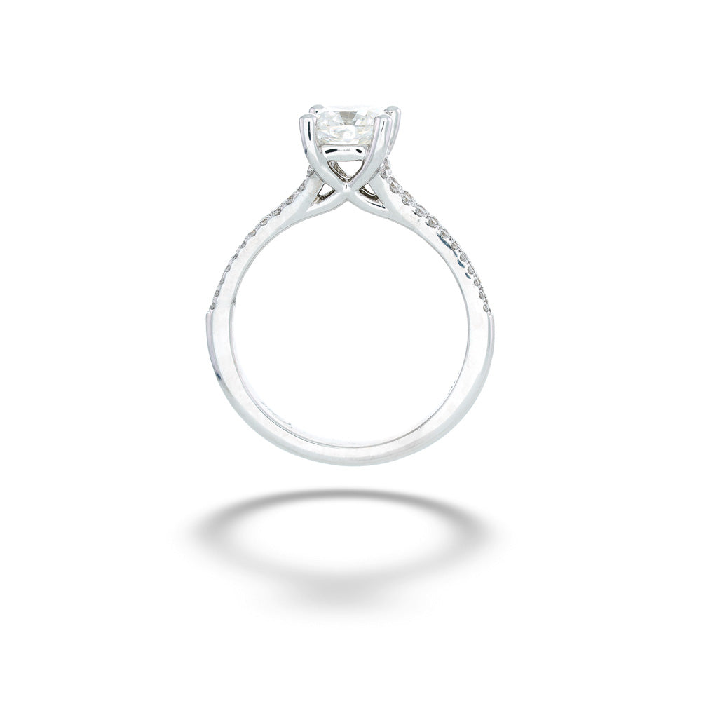 Diamond ring on a white background 0.99ct Cushion Cut Diamond Ring by Coast 