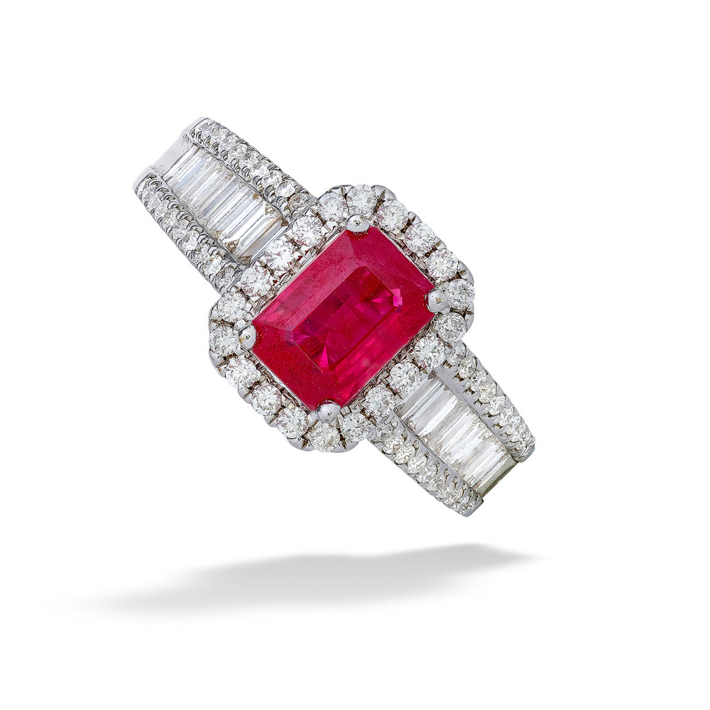 Ruby & Diamond Cocktail Ring