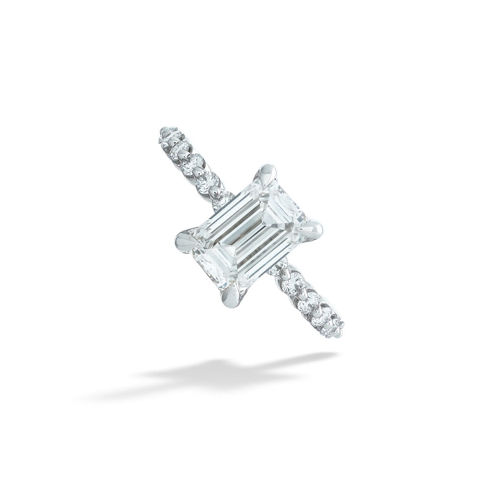 Emerald-Cut Lab Grown Diamond Ring