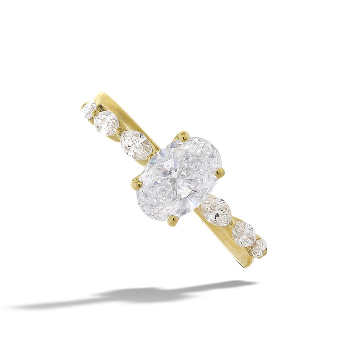 Twisted Band Diamond Engagement Ring by Valina