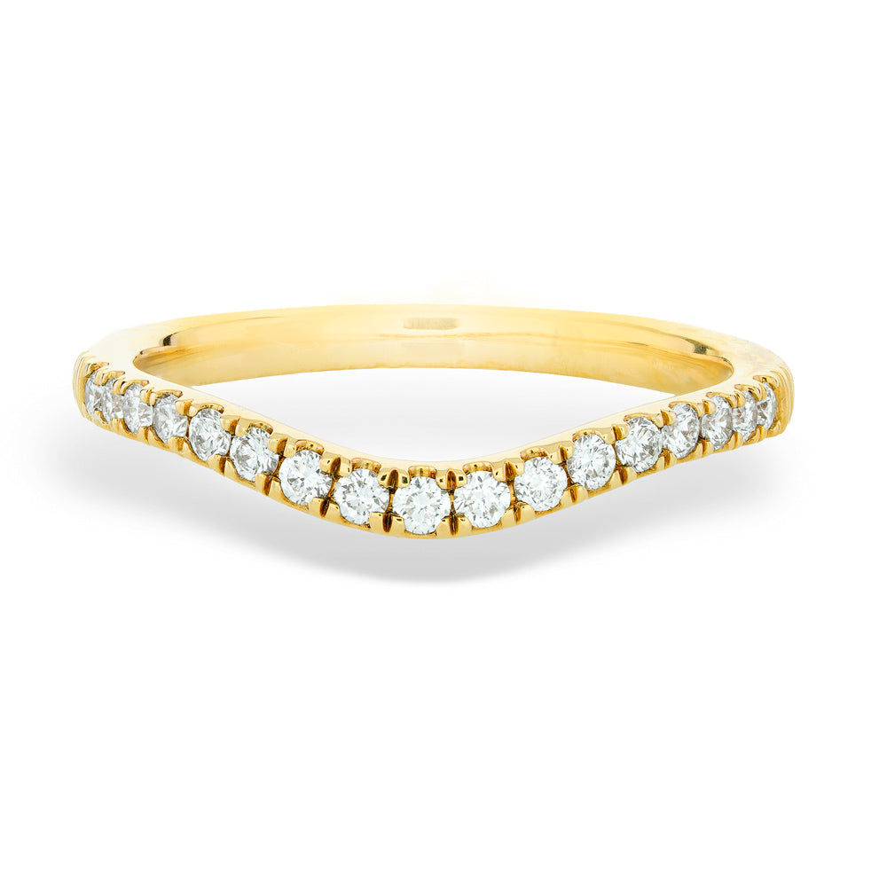 0.25tdw Diamond Curved Band