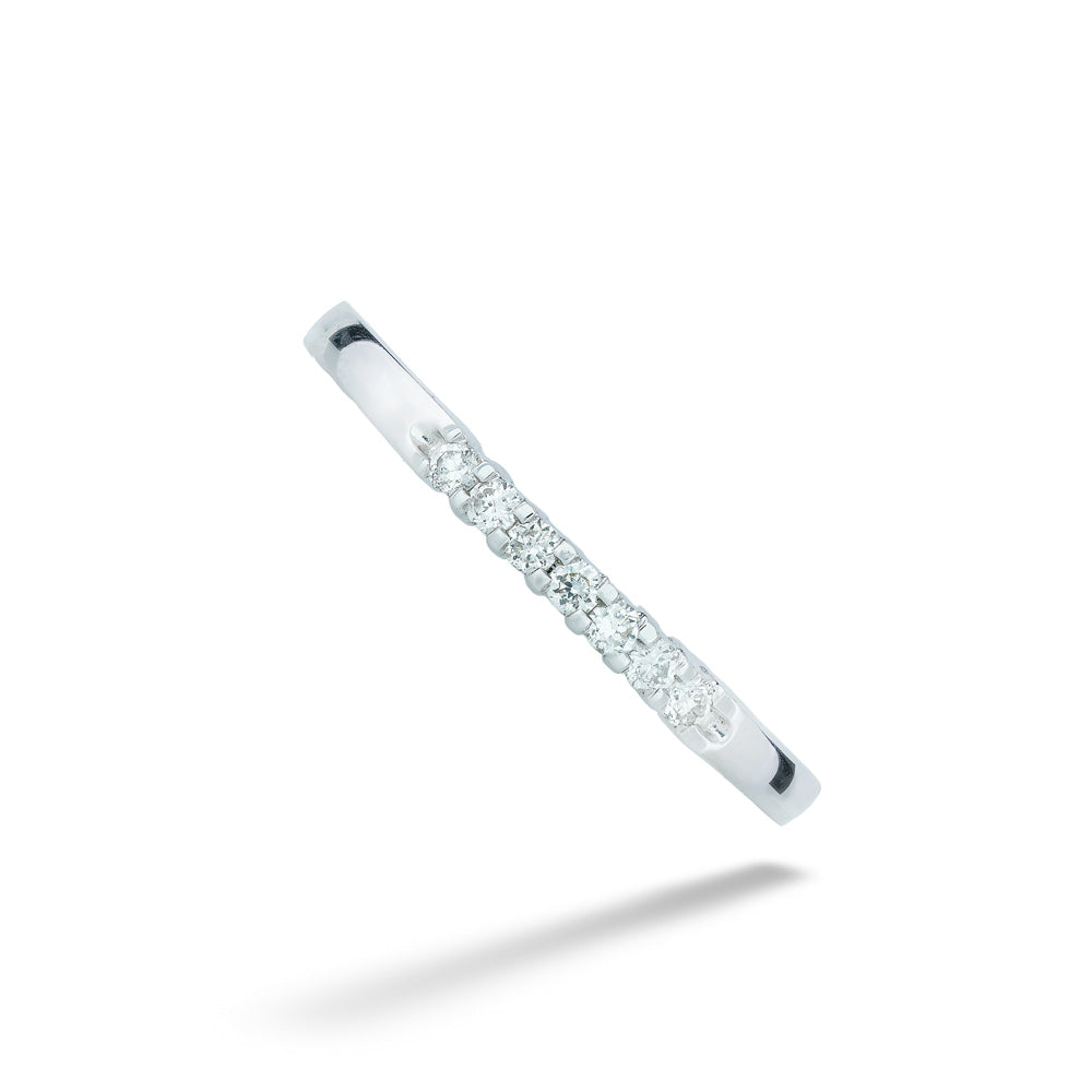 0.10tdw Natural Diamond 14K White Gold Band