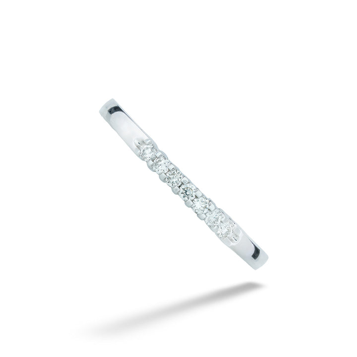 0.10tdw Natural Diamond 14K White Gold Band