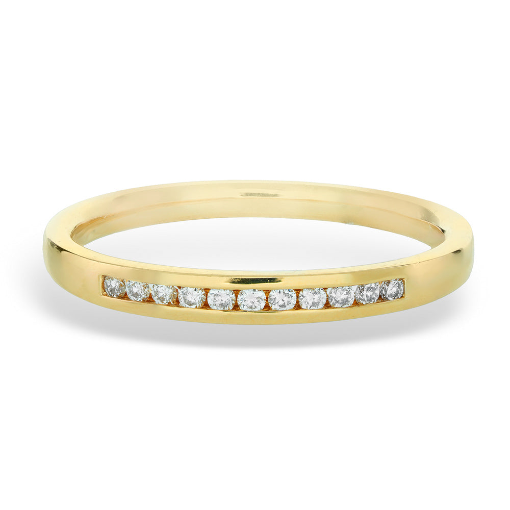 0.10tdw Natural Diamond Channel Set Band