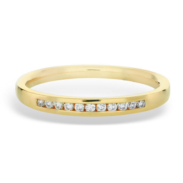 0.10tdw Natural Diamond Channel Set Band