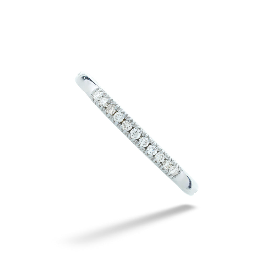 0.10tdw H–I SI Natural Diamond 14K White Gold Band