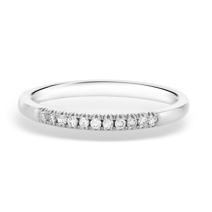 0.10tdw H–I SI Natural Diamond 14K White Gold Band