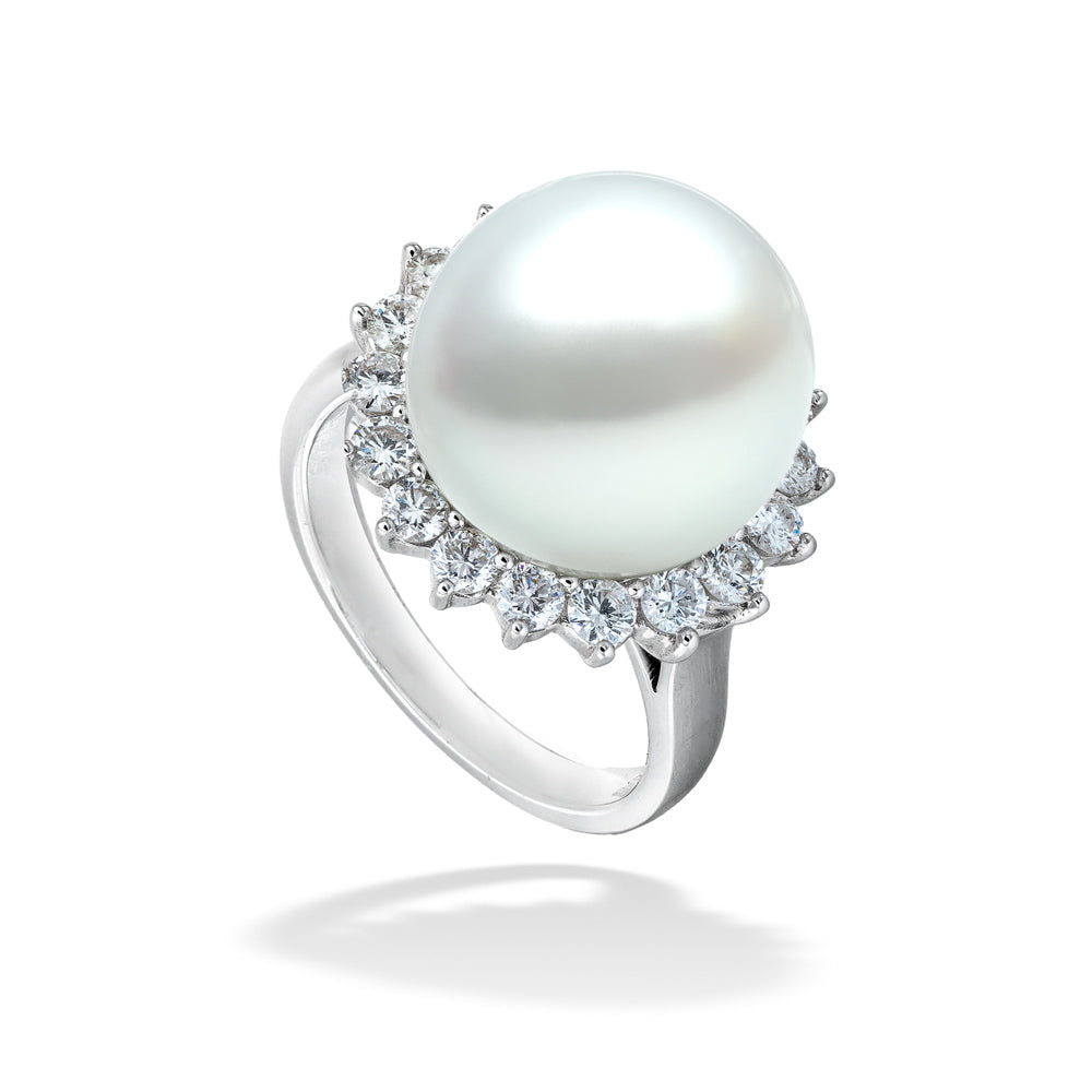 South Sea Pearl & Diamond Ring