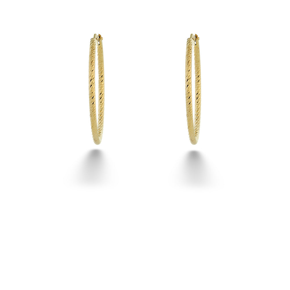 35mm Diamond Cut Hoops by Miss Mimi