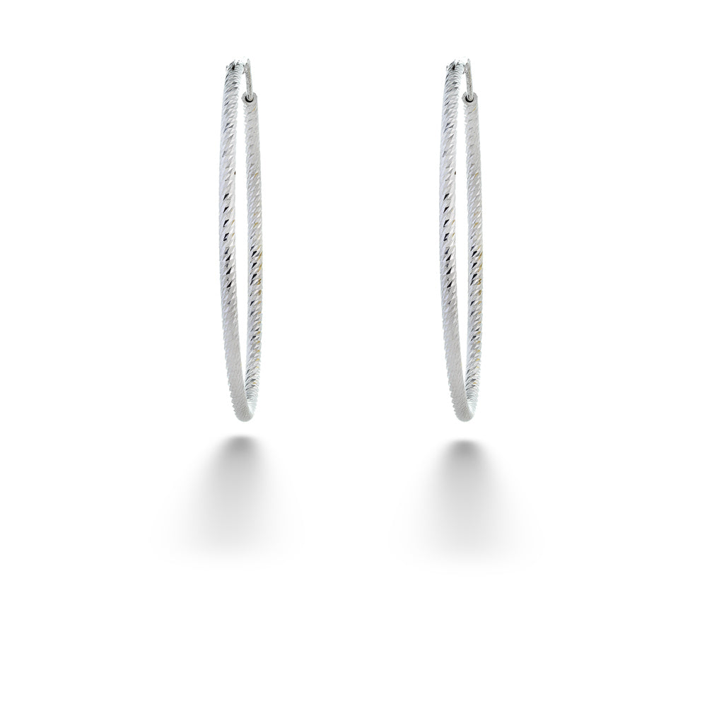  Large Diamond Cut Hoops by Miss Mimi