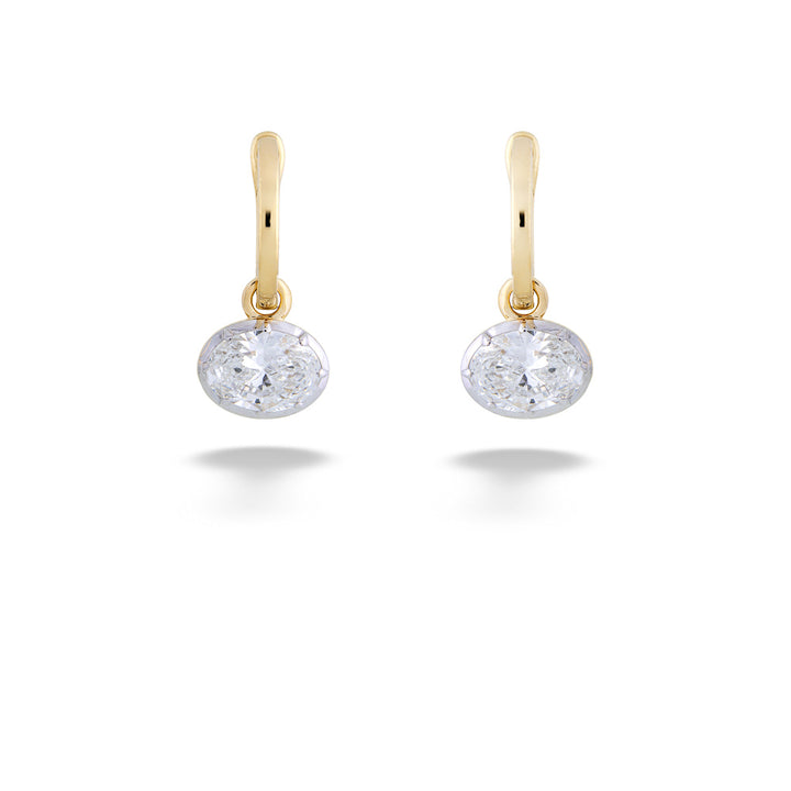 Oval Lab Grown Diamond Hoops by Miss Mimi