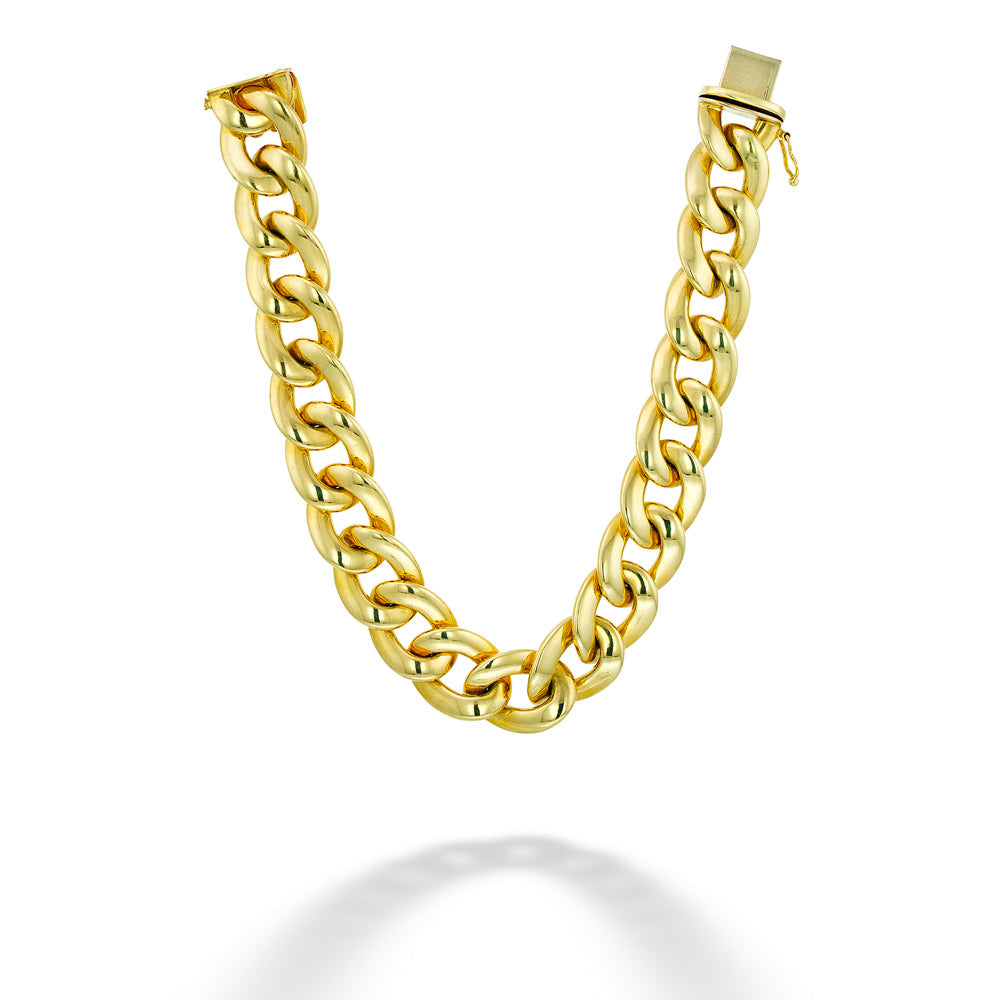 14K Yellow Gold Seamless Link Bracelet