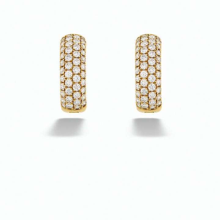 Diamond Studded Hoop Earrings