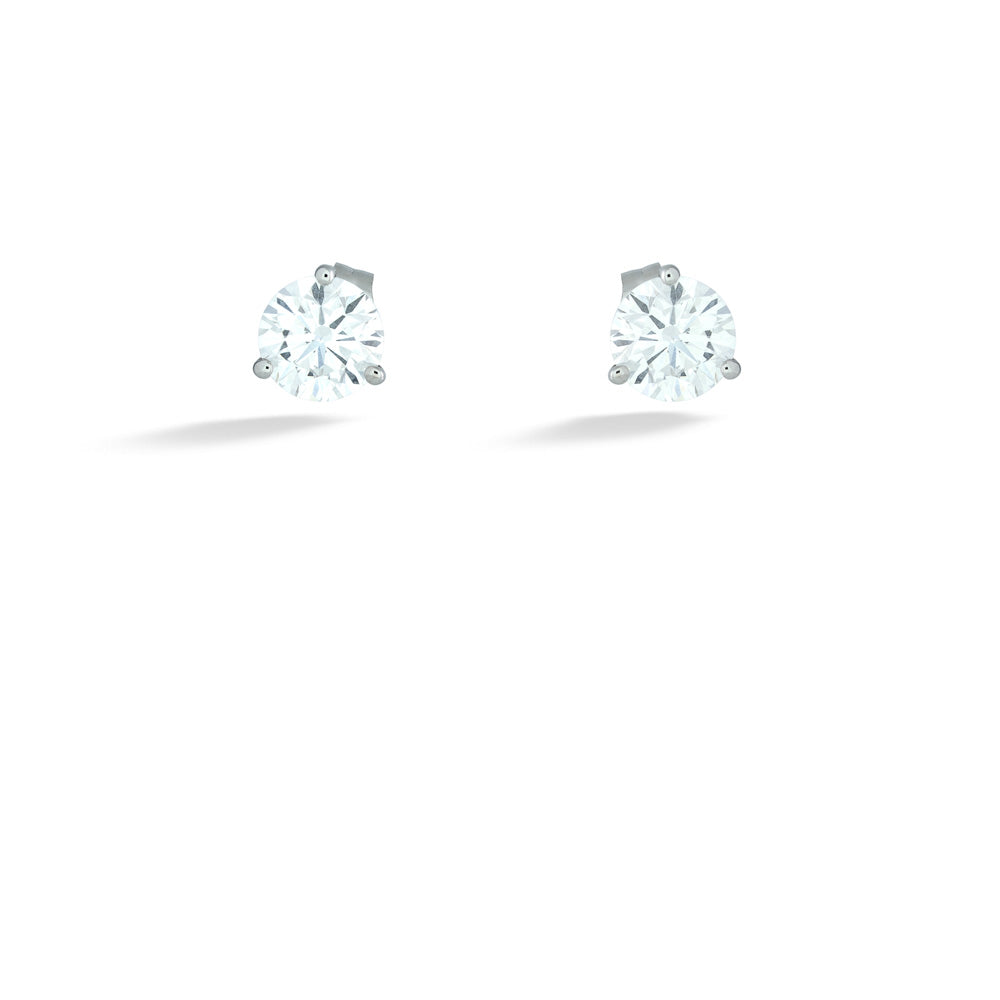 1.50tdw Round Lab Grown Diamond Solitaire Earrings