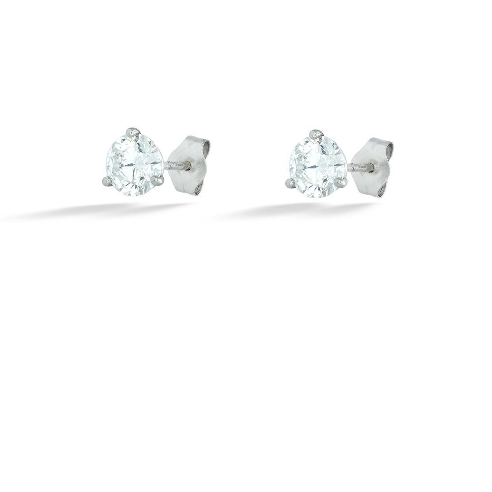 1.50tdw Round Lab Grown Diamond Solitaire Earrings