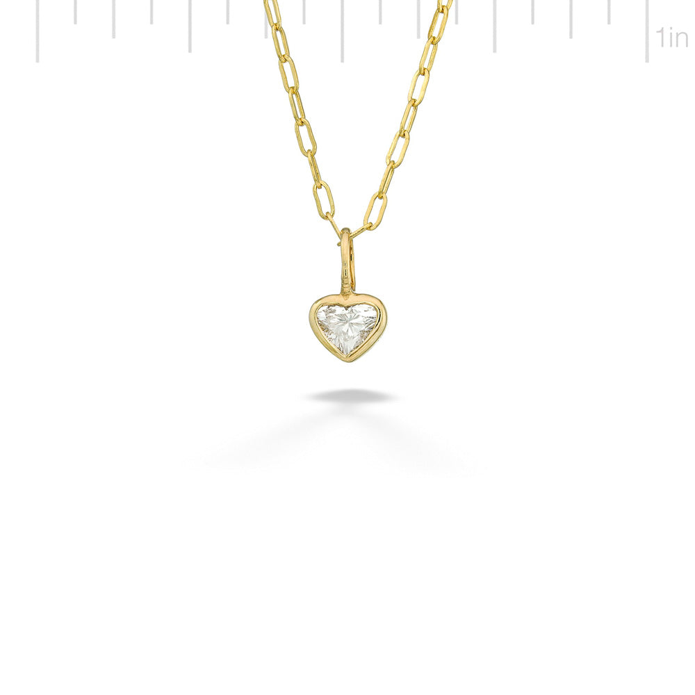 Heart Shaped Diamond Pendant & Chain