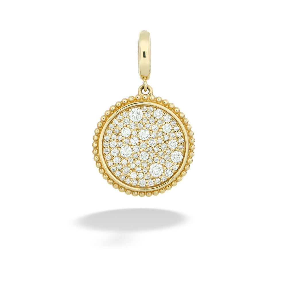 Pave Diamond Medallion Pendant by Gabriel &amp; Co.