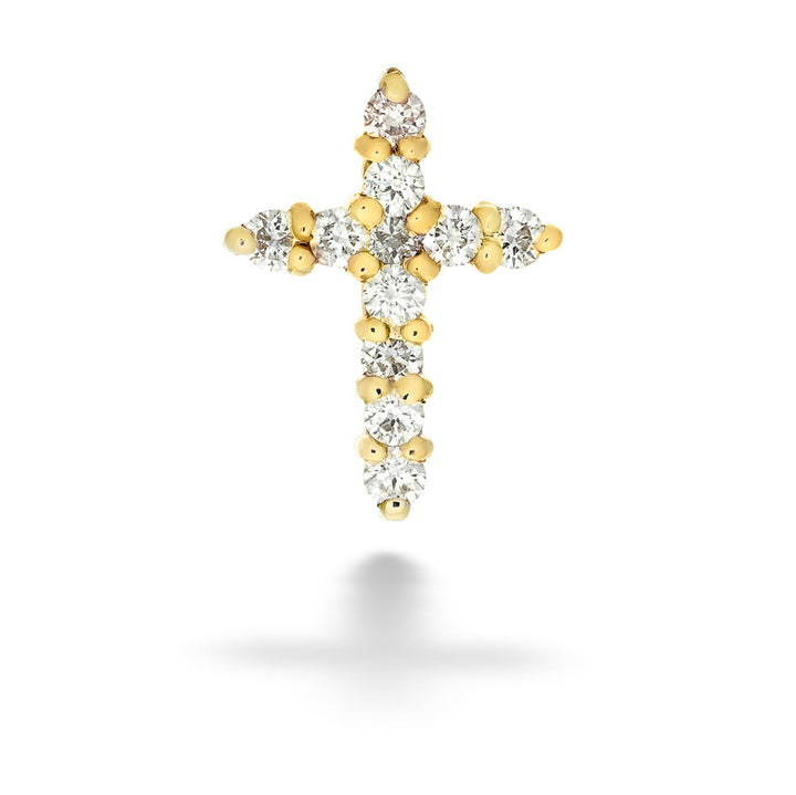 14K Gold Diamond Cross Slide Pendant