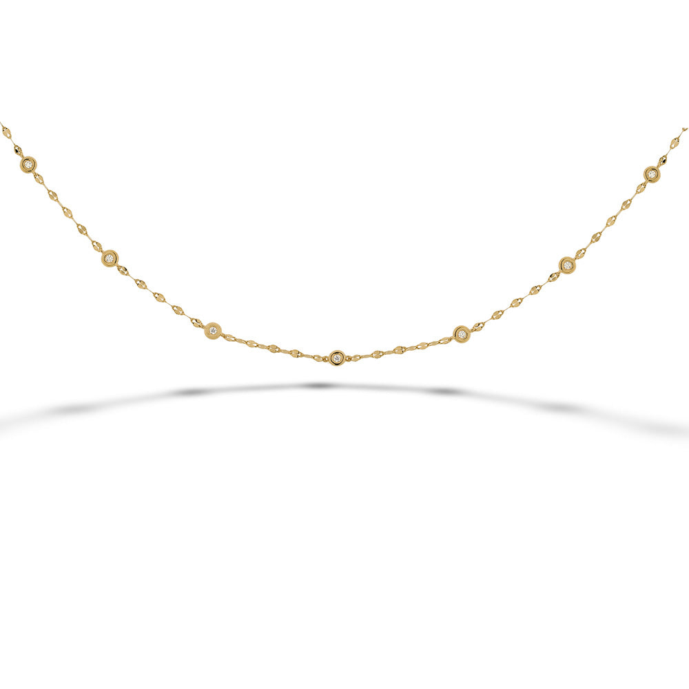 Diamond Sparkle Chain Necklace by Shy Creation