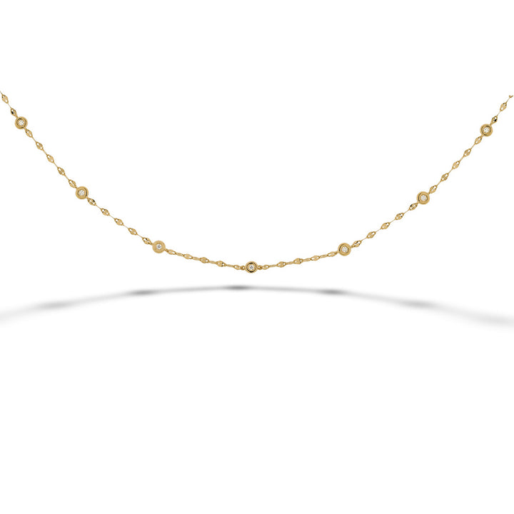 Diamond Sparkle Chain Necklace by Shy Creation