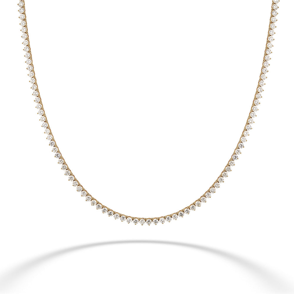 14K Gold Diamond Tennis Necklace - 17"