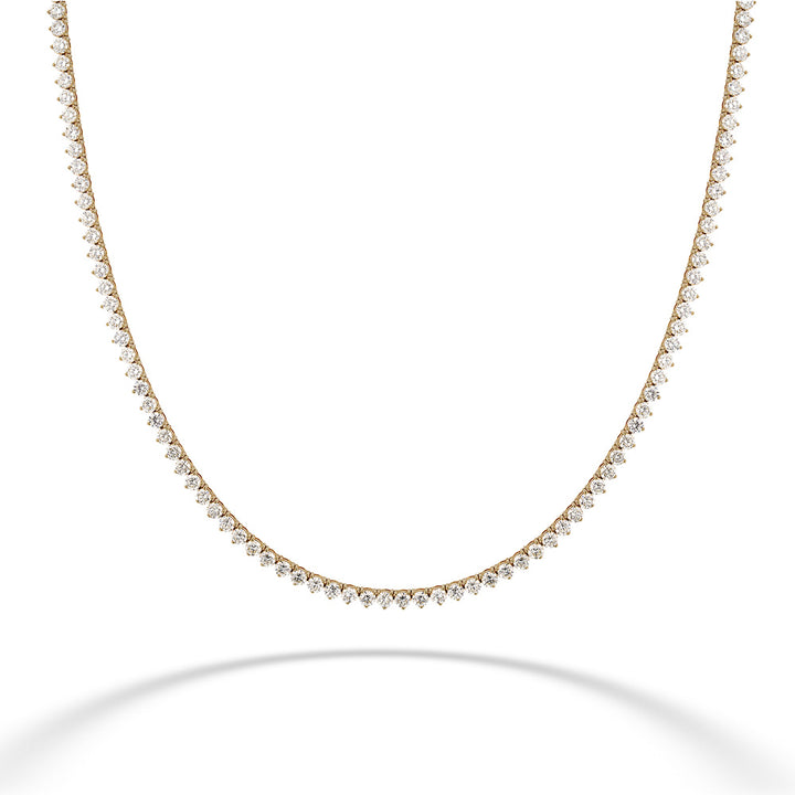 14K Gold Diamond Tennis Necklace - 17"