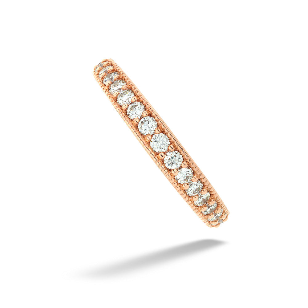 14K Rose Gold Diamond Wedding Band