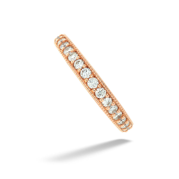 14K Rose Gold Diamond Wedding Band