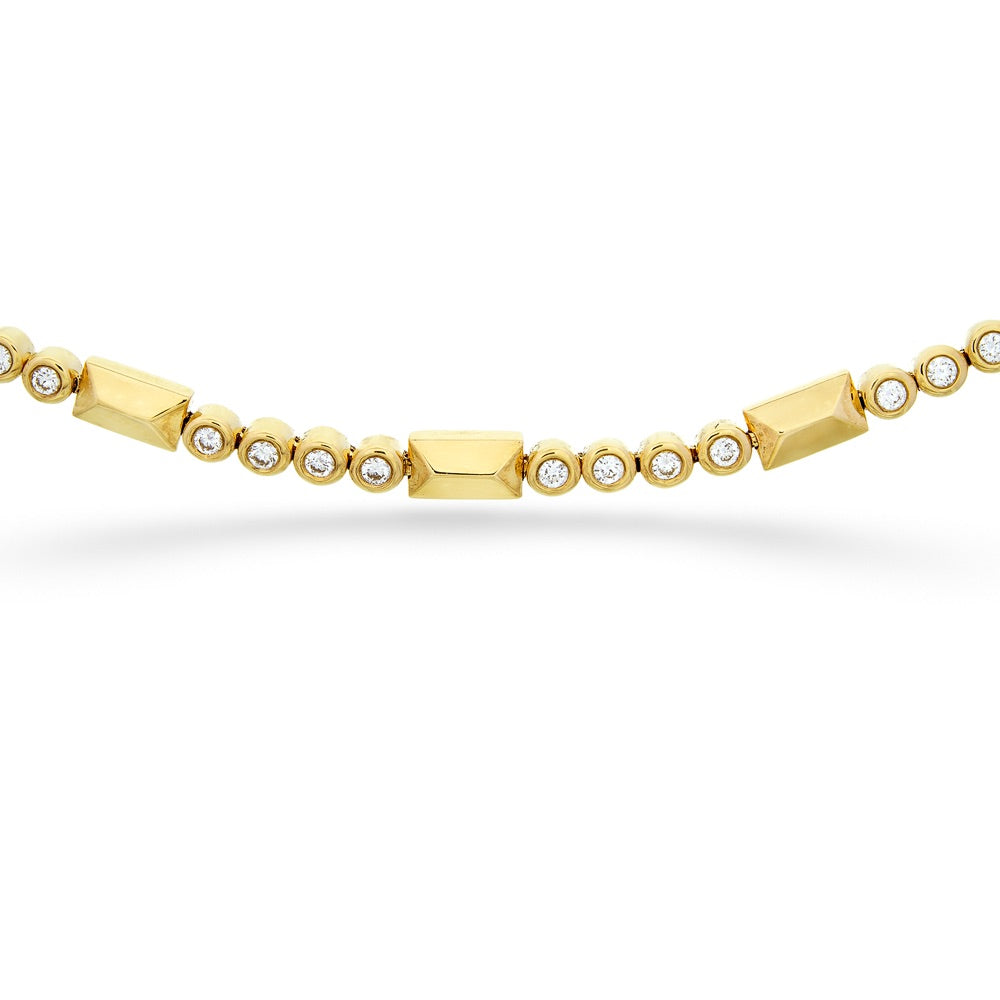 Diamond Geo Cut Design Bracelet by Shy Creation.