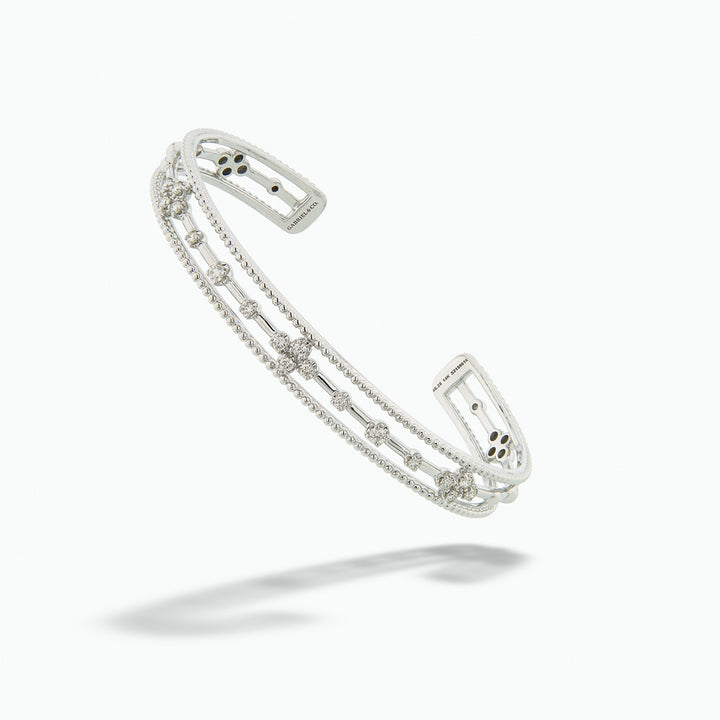 14K White Gold Diamond Cuff by Gabriel & Co.